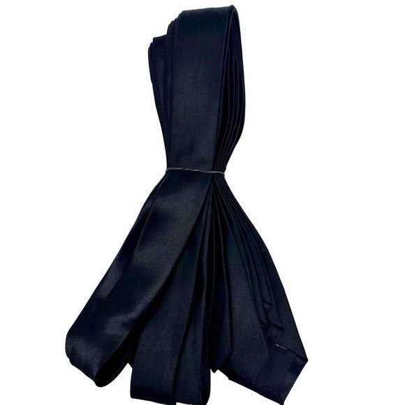 Fifty Shades of Gray Neckties Set of 5 Black Satin NEW - Picture 2 of 3